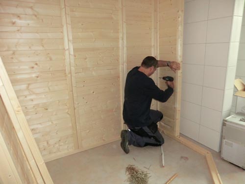 Innenausbau einer Sauna